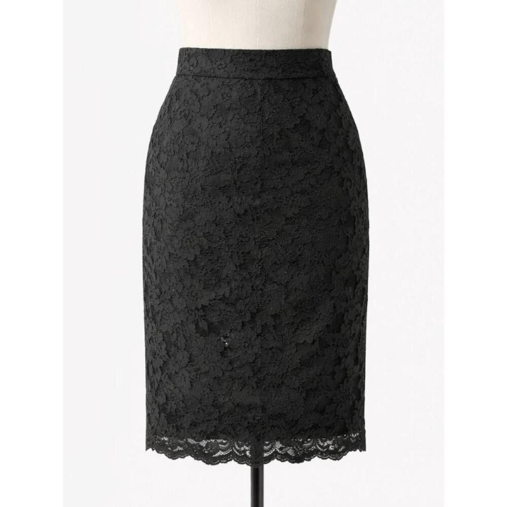 Reiss Black Lace Pencil Skirt, never worn, size 2